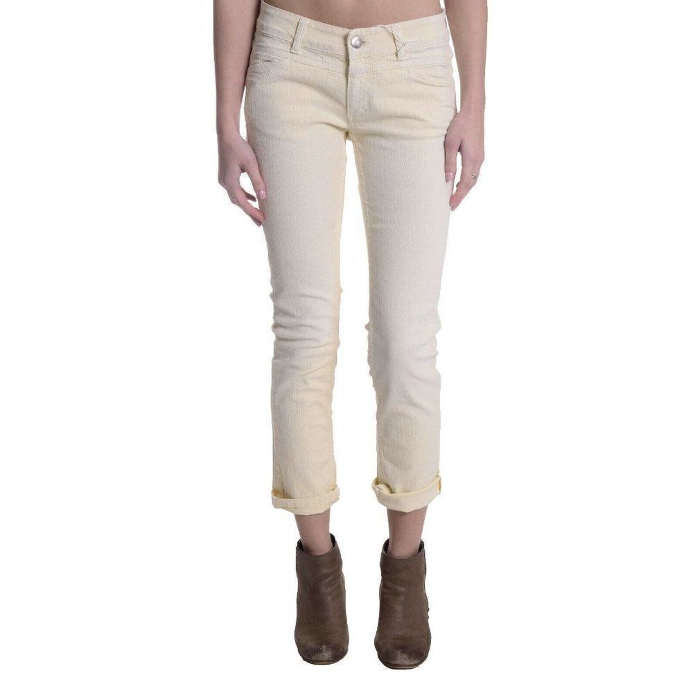NWT Closed Lime Starlet Yellow 4 Pocket Crop Jeans